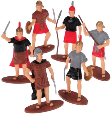 8 x ROMAN SOLDIERS IN DISPLAY BOX Wholesale Bulk Lot ASSORTED DESIGNS TOY 