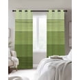 thumbnail image 3 of Green Wood Grain Blackout Curtains, Light Blocking Print Window Curtains, Ombre Rustic Retro Wooden Plank Thermal Insulated Window Drapes for Living Room Kitchen Cafe 2 Panels, 84"W x 63"L, 3 of 9