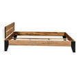 thumbnail image 4 of vidaXL Bed Frame without Mattress Solid Acacia Wood Steel 59.8"x79.9", 4 of 10