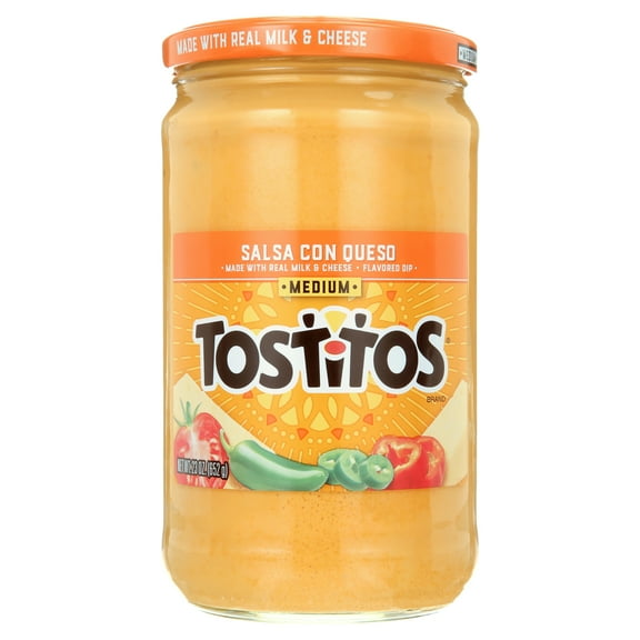 Tostitos Brand Dips & Salsas Medium Salsa Con Queso, 23 Ounce Jar