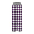 thumbnail image 7 of Women's Pajama Pants Sleepwear, Casual Drawstring Elastic Waist Pants, Comfy Straight Yoga Loose Trousers with Love Print,Dark Purple,3XL, 7 of 7