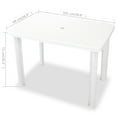 thumbnail image 4 of vidaXL Garden Table White 101x68x72 cm Plastic, 4 of 4