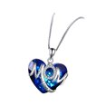 thumbnail image 2 of Kumdkd Mom Necklace for Women Rose Butterfly Heart Pendant Crystal Necklace for Mom Mother’s Day Birthday Jewelry Gifts(Blue), 2 of 3