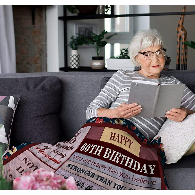 60th Birthday Gifts for Women 60th Birthday Gift Ideas Blanket