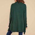 thumbnail image 5 of Lilgiuy Women's Solid Open Front Medium and Long Blouse Long Sleeve Hoodless Casual Outwear Loose Tops Green，4（S） Fall Fashion for 2022 Spring Winter, 5 of 5