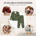 thumbnail image 4 of Uemuo Christmas Gift Pattern Womens Pajama Sets,PJ Set for Women,Pajamas for Women Logo,Long Sleeve Pajama Set for Women,Soft Long Sleeve Top With Pants-X-Large, 4 of 9