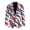 American Star Stripe Pattern, variant on Lightweight Mens Blazer Suit Jacket, Cartoon Otter with Cherry Blossoms Polyester Dressy Suit Separates Coat for Casual Summer