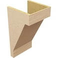 thumbnail image 5 of 12"W x 12"D x 24"H Wide Burlington Rough Cedar Woodgrain TimberThane Corbel, Primed Tan, 5 of 6