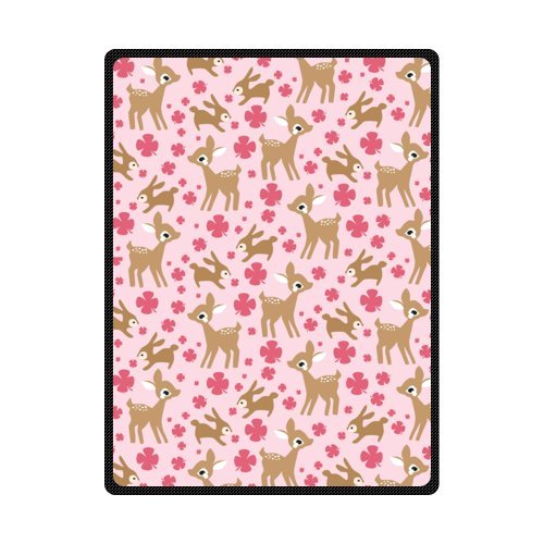 CADecor Deer Fleece Blanket Throw Blanket 58x80 inches