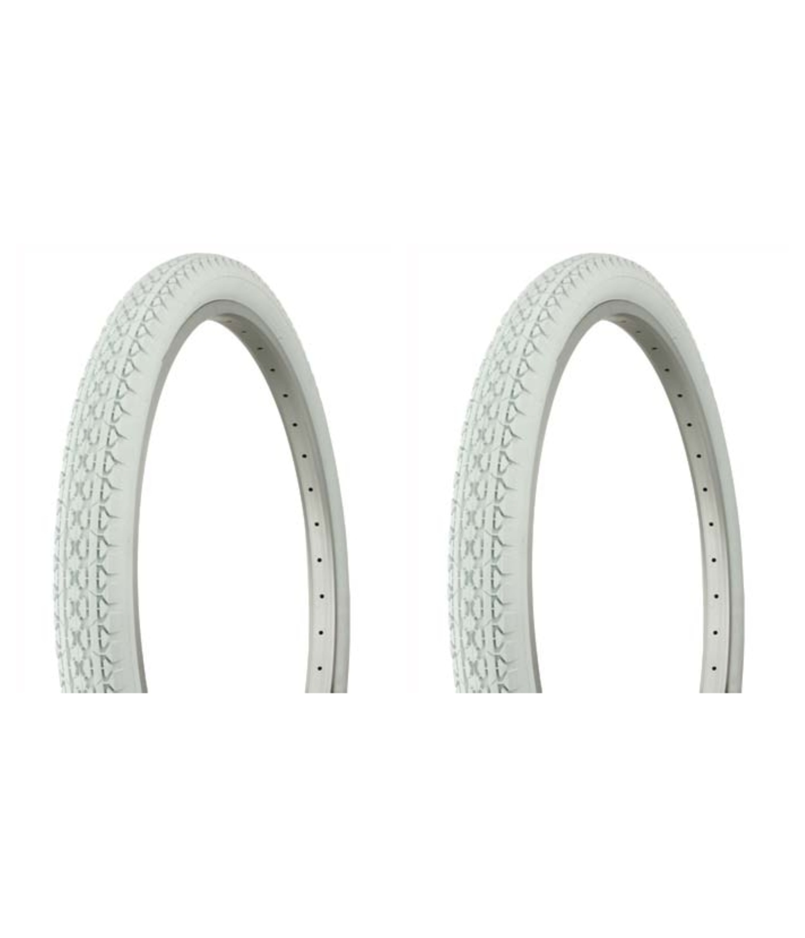 Tire set. 2 Tires. Two Tires Duro 26" x 2.125" White/White Side Wall HF