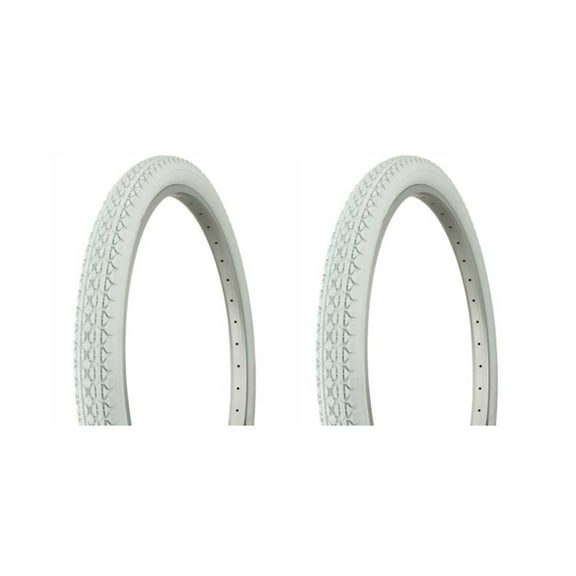 Tire set. 2 Tires. Two Tires Duro 26" x 2.125" White/White Side Wall HF-133. Bicycle Tires, bike Tires, beach cruiser bike Tires, cruiser bike Tires