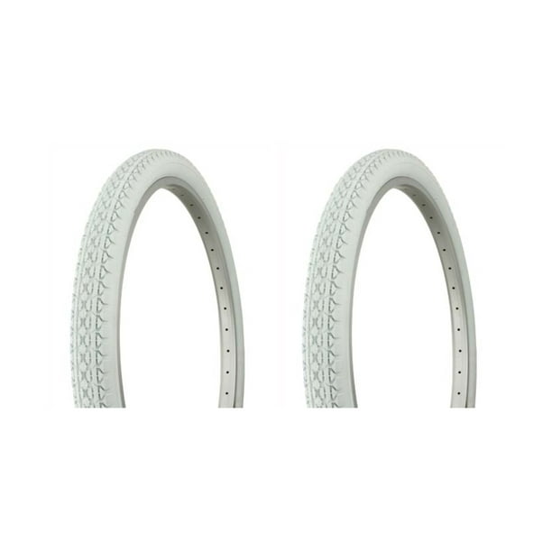 Tire set. 2 Tires. Two Tires Duro 26" x 2.125" White/White Side Wall HF