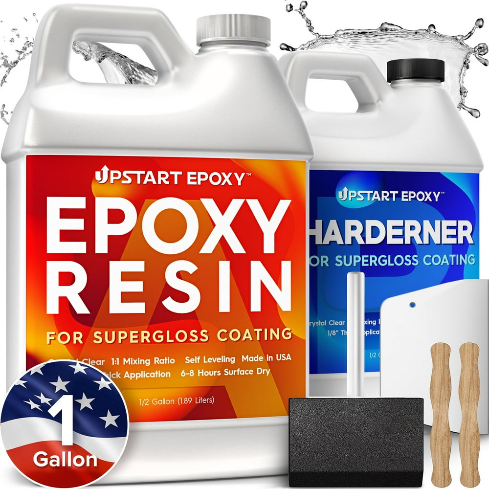 Upstart Epoxy Resin 1 Gallon Bundle Crystal Clear Tabletop Super