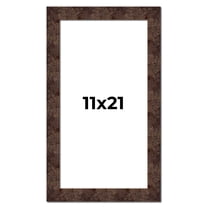11x21 Frame Brown Burl Real Wood Picture Frame Width 1.625 Inches | Interior Frame Depth 0.5 Inches