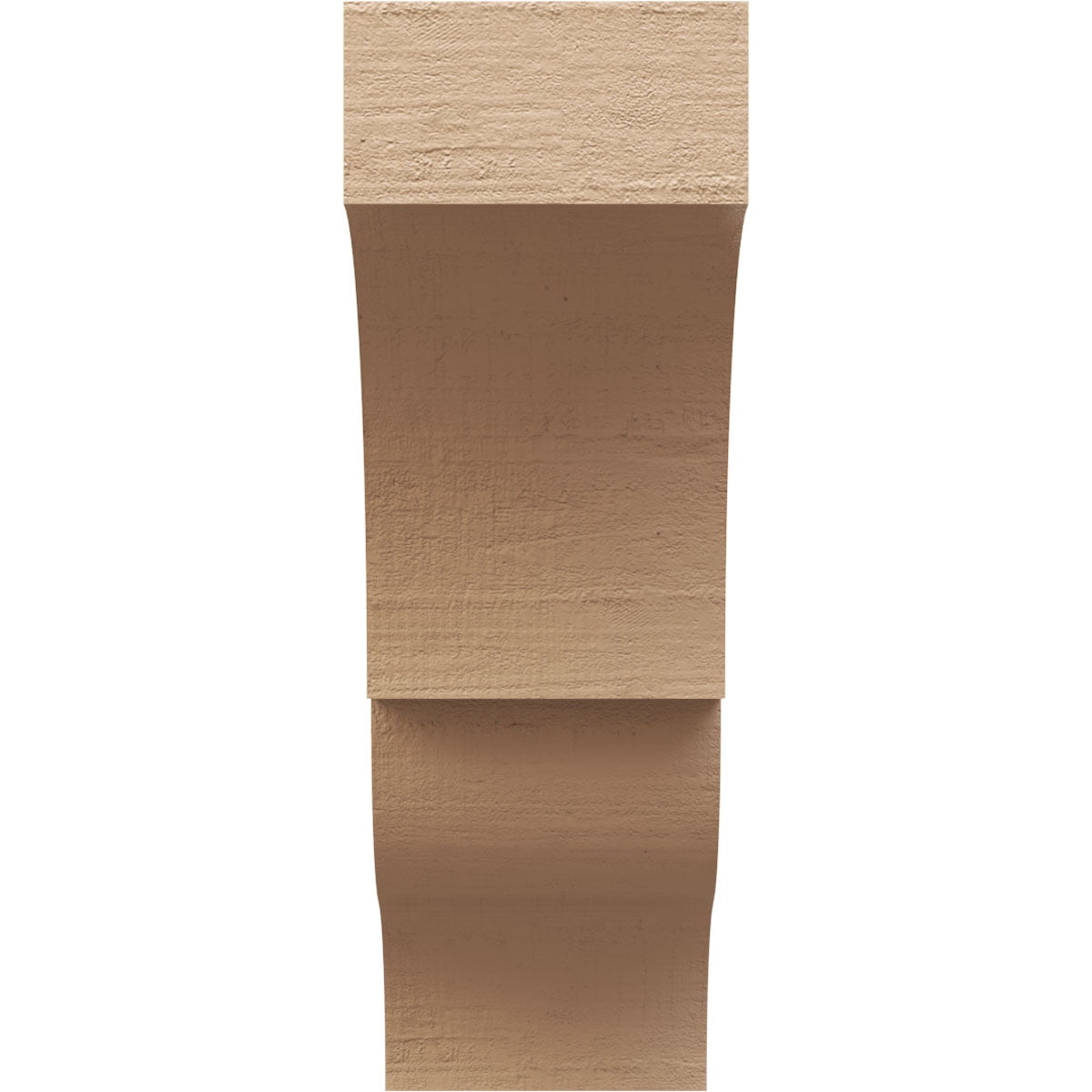 11"W x 22"D x 33"H Classic Asheboro Rough Cedar Woodgrain TimberThane Corbel, Primed Tan