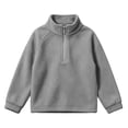 thumbnail image 7 of ATOGUTA Girls Turtleneck Sweatshirt Gray Kids Long Sleeve Half Zip Fleece Sweatshirts Casual Fashion Spring Fall Clothes Size 5T-15, 7 of 7