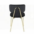 thumbnail image 5 of Gold Metal & Black Velvet Set of 2 Contemporary/Glam Dining Chairs by LumiSource, 5 of 5