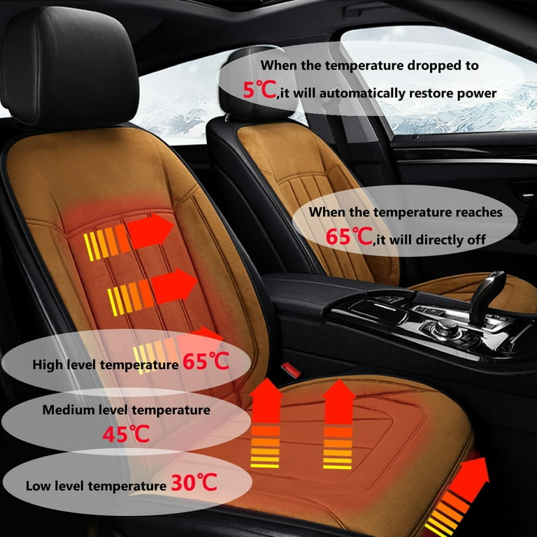 TISHIJIE Car Heated Seat Cushion with Intelligence Temperature Controller, Heated  Seat Cover for Car and Office Chair 