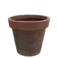 thumbnail image 1 of Ecobo Maceta Ecológica Redonda de 39,9 cm de Alto para Uso Interior y Exterior, Duradera, Versátil y Ligera, Diseñada por Artesanos Brasileños, Diseño Contemporáneo para Todo Tipo de Climas - Marrón, 1 of 1