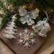 thumbnail image 2 of Adornos de árbol de Navidad acrílicos transparentes colgantes con forma de copo de nieve y carámbanos 2024 Decoración navideña para el hogar Regalos de Navidad, 2 of 5