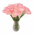 thumbnail image 2 of 10Pcs/Set Fake Flower Decor Real Touch Simulated Faux Leather Long Stem Bridal Artificial Calla Lily Flower for Wedding, 2 of 10