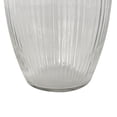 thumbnail image 4 of DecMode 12" Ribbed Glass Vase, 4 of 13
