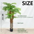 thumbnail image 5 of Colourtree 60 inch Artificial Palm Tree for Outdoors - Triple Phoenix Palm, UV Resistant, Large Fake Silk Palm Tree - Perfect for Patio, Poolside, Home Indoor Aesthetic Decor, 5 of 5