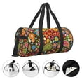 thumbnail image 5 of Fotbe Hippie Peace Love Pattern Foldable Sports Gym Bag with Wet Dry Pocket, Ultralight Travel Bag, Large Capacity Duffel Bag, Splash Proof Carry on Bag, Overnight Bag, Weekender Bag, 5 of 8