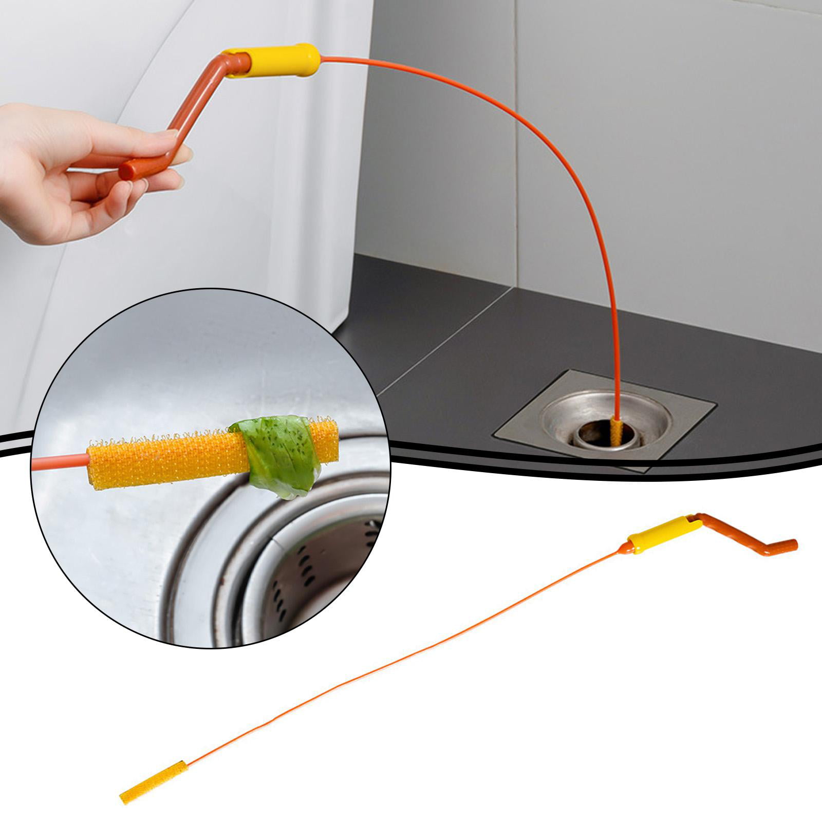Drain Weasel Sink Snake Cleaner - 18 Inch - Drain Hair Clog Remover To –  TekDukan