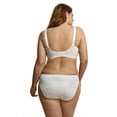 thumbnail image 2 of Elila Women's Plus Size Super Curves Jacquard Softcup Bra, Full Coverage Wire-Free Firm Support, Style 1305 White, 2 of 4