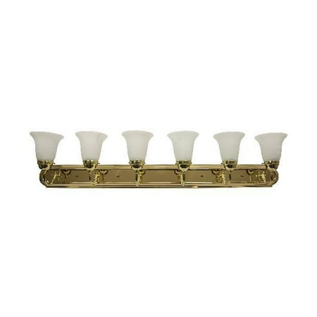 

SUNLITE B648D/PB/AL 6 light 60w 48 inch polished brass bath fixture