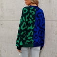 thumbnail image 4 of 2025 Leopard Print Button Up Knit Coat Long Sleeved Jacket for Long Cardigans for Women Cable Knit Women Cable Knit Coat Long Plus Size Coats Studio Works, 4 of 7