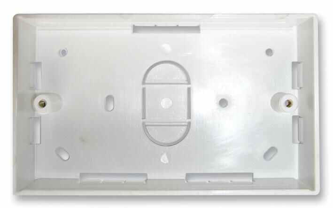 TUK - Double Data Back Box, White - 45mm (42mm Internal Depth ...