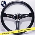 thumbnail image 4 of 14" Racing Car Carbon Look Sports Steering Wheel Silver Spokes Volante-, 4 of 4