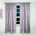 thumbnail image 2 of Designart 'Bloom Purple V' Floral Curtain Panel, 2 of 5