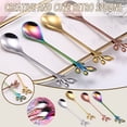 thumbnail image 2 of Gold Tea Handle Stirring Long Spoons Iced set Spoons Creative Kitchen，Dining & Bar, 2 of 7
