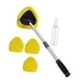 thumbnail image 3 of koolsoo Auto Windshield Cleaning Tool Telescopic Handle with 3 Microfiber Pads Reusable for RV SUV Truck Aluminum Rod Multifunctional Yellow Pads, 3 of 9
