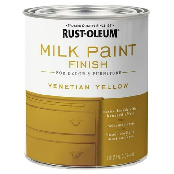 MILK PAINT V YELLOW 1QT (Pack of 2)