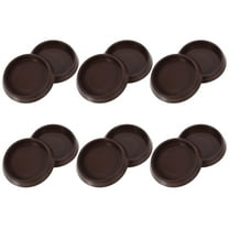 NUOLUX 12Pcs Caster Cups for Wheels to Stop Rolling on Furniture Brown Rubber Pads