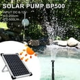 thumbnail image 2 of OULII Garden Fountain Solar Powered Water Feature Black PP 1Set For Lawn, 2 of 8