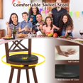 thumbnail image 6 of Costway 29'' Swivel Bar Stools Set of 2 Upholstered Counter Stools with Cushion & Footrests, 6 of 8