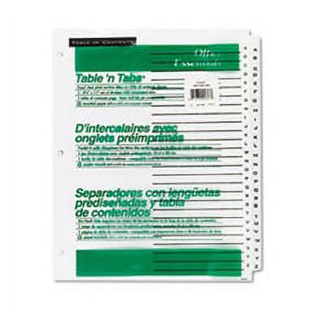 Avery Office Essentials Table 'n Tabs A-Z Divider - 1 per set-3PK