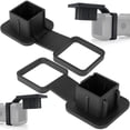 thumbnail image 1 of 2Pcs Trailer Hitch Cover Towing Hitch Plugs Fits 2 Inch Receivers Tow Plug Cover Auto Trailer Hitch Receiver Cover Plug Caps Nitrile Rubber Cover Accessories (Black), 1 of 8