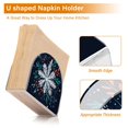 thumbnail image 4 of Christmas Blue Snowflake Napkin Holders for Tables Napkin Stand Paper Holder Organizer Tabletop Tissue Box Dispenser, 4 of 8