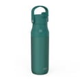 thumbnail image 3 of Zak Designs Harmony Water Bottle for Travel or At Home, 32oz Recycled Stainless Steel is Leak-Proof and Vacuum Insulated with Chug Opening and Carry Handle (Emerald Green), 3 of 9