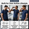 thumbnail image 4 of BILLIONHATS 3 Pack Men's Solid Colors Cotton T-Shirts Short Sleeve Lightweight Tees, Bulk (Medium, Navy Blue), 4 of 7