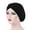 Black, variant on Sunjoy Tech Women Turban Beaded Caps Vintage Beanie Headscarf Elastic Headwrap Hat