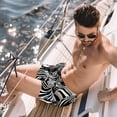 thumbnail image 2 of luoweisi Men's Beach Shorts Quick Dry Swim Trunks with Mesh Lining Zebra XL, 2 of 5