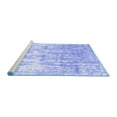 thumbnail image 2 of Ahgly Company Machine Washable Indoor Round Abstract Blue Contemporary Area Rugs, 5' Round, 2 of 4