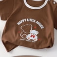 thumbnail image 3 of YEPGAR Toddler Girl Cotton Short Sleeve T Shirts Summer Boy Graphic Tees Baby (Brown, 12-18 Months), 3 of 4